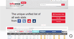 Desktop Screenshot of influencepanel.com